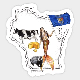 Wisconsin Mermaid Sticker